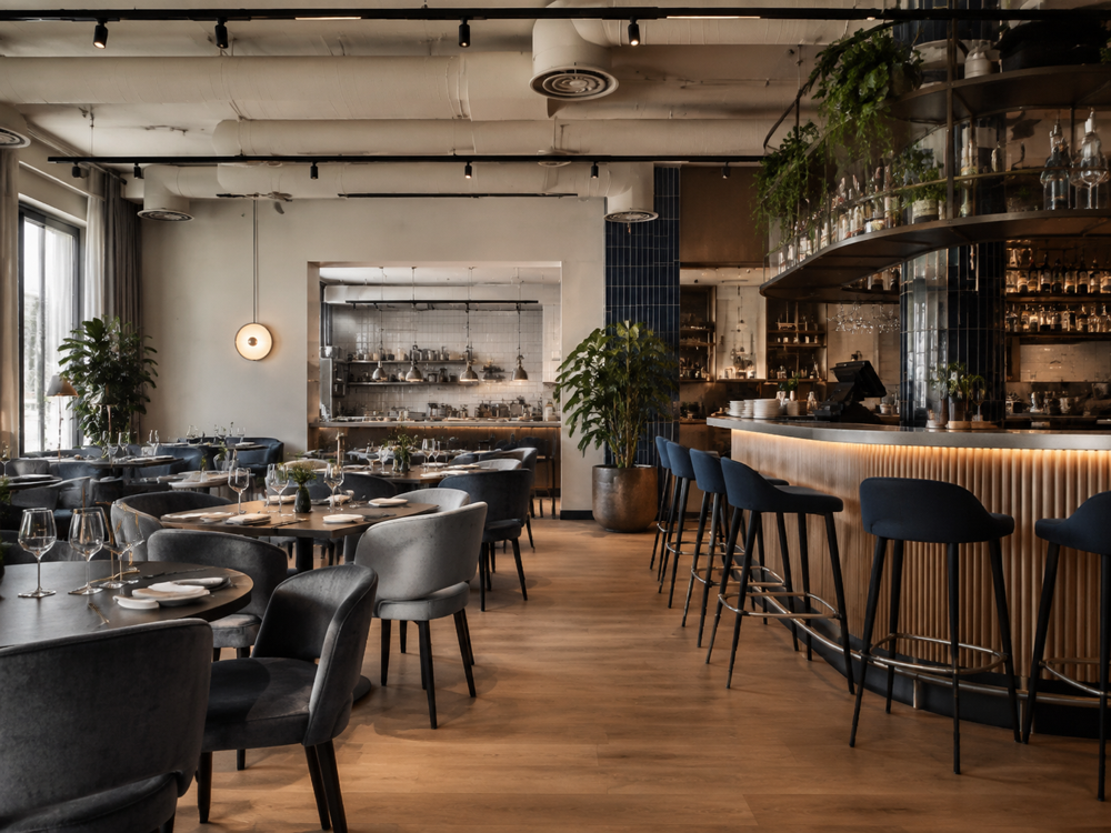 Nowoczesny lokal gastronomiczny z restauracją i barem